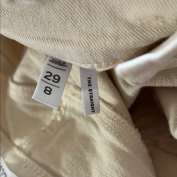 LOFT High Rise Cream Jeans - Picture 4 of 5